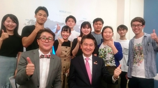 イノベーション・ラボ「若者が集まる場の創造ラボ」の学生が、 山下貴司法務大臣と表町TVにて対談