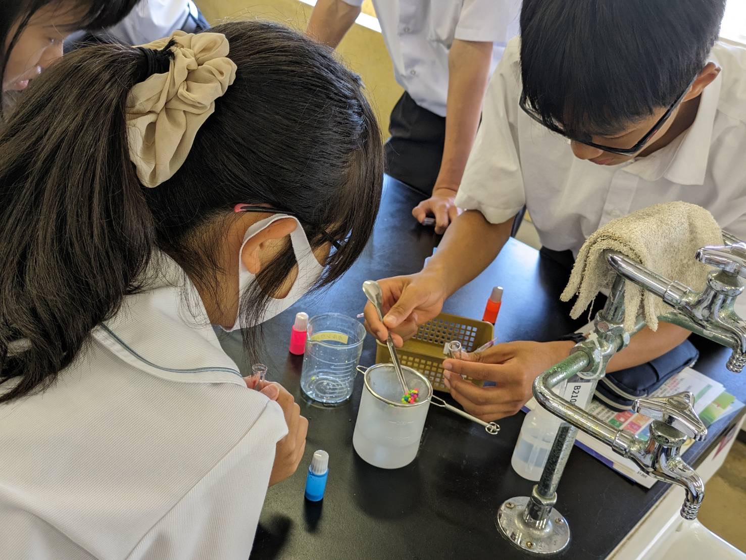 倉敷天城高校の生徒さんが学内見学