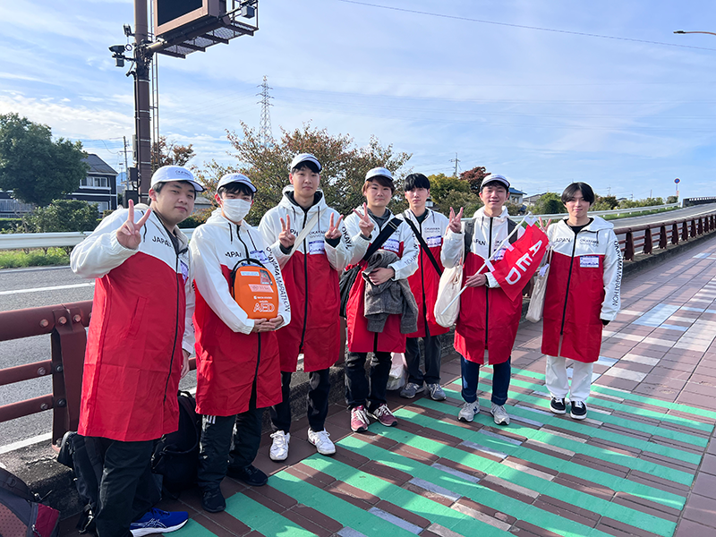おかやまマラソン2024に学生と教員がAED隊として参加