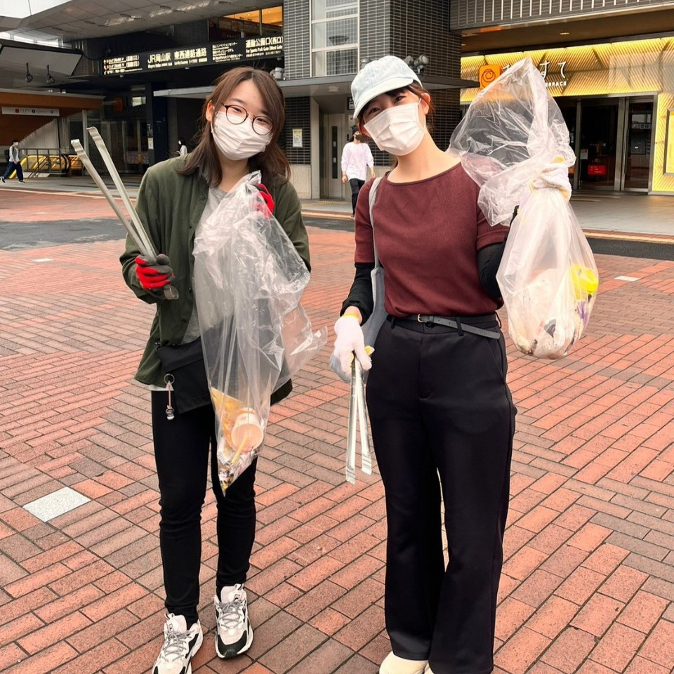 岡山駅で清掃活動/岡山理科大学RAC